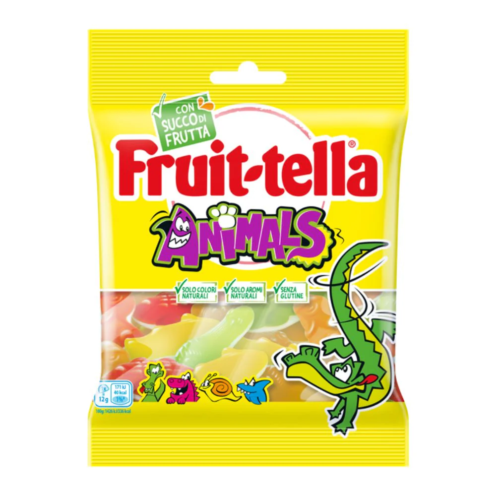 Fruittella animals, caramelle gommose al gusto di frutta da 90g