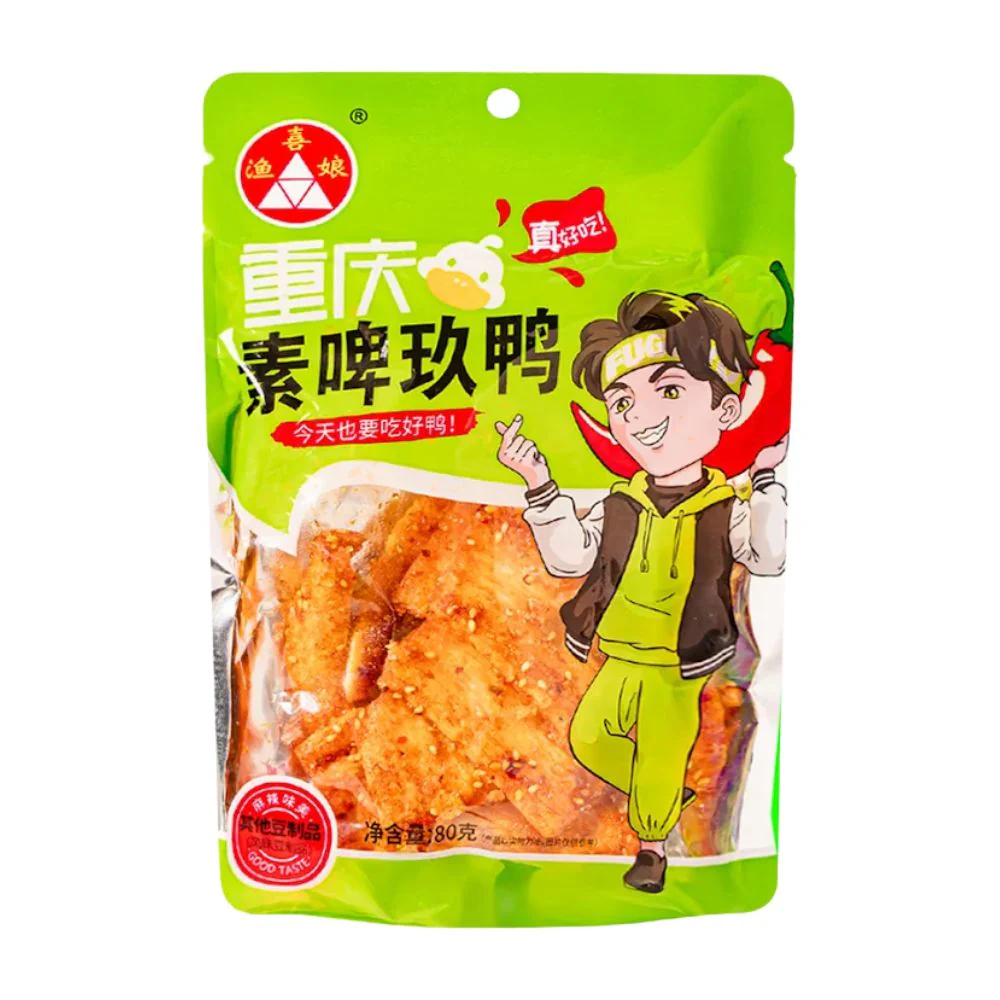 Fugui Yuansu Duck Alla Birra di Chongqing, snack a base di soia alla birra di Chongqing da 80g