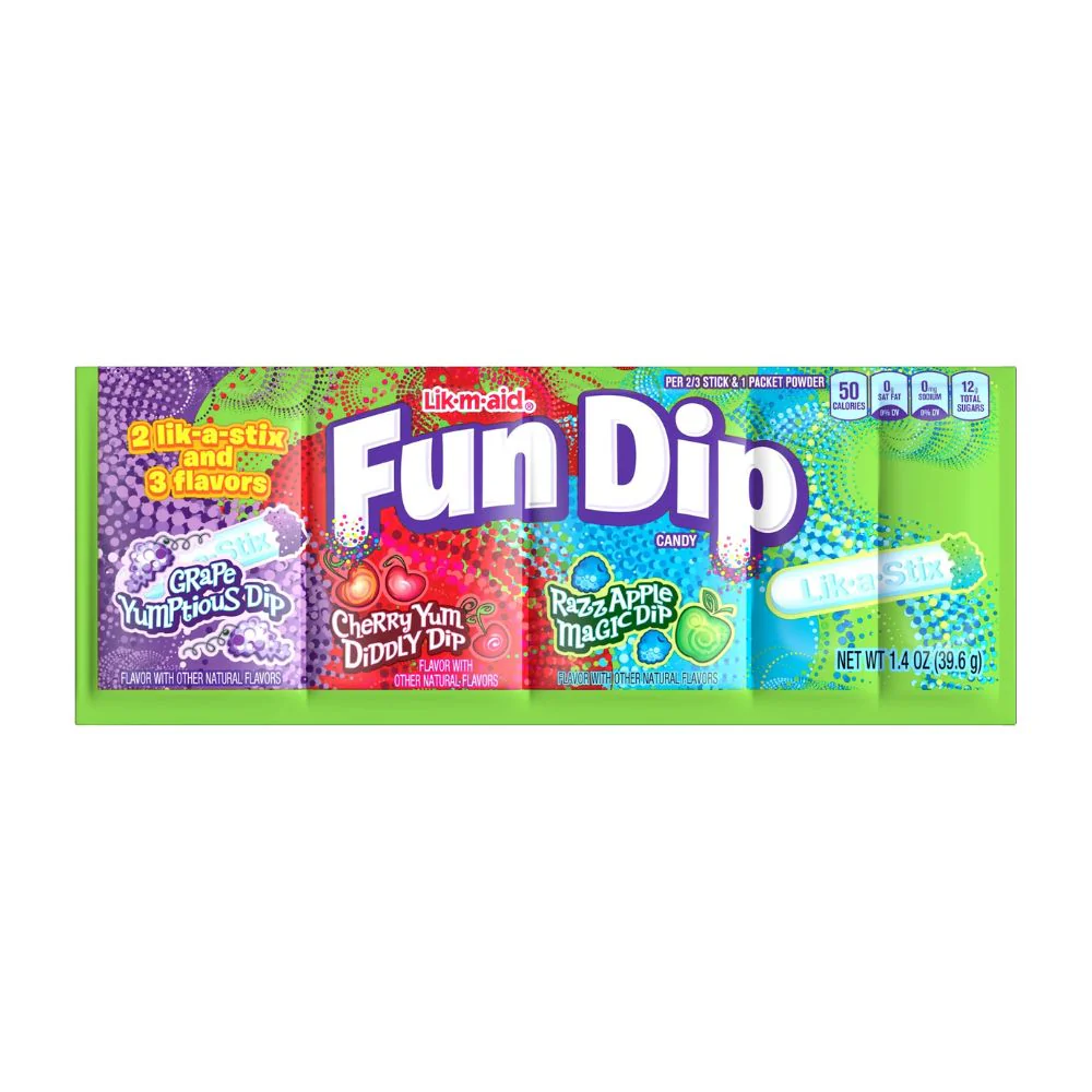 Fun Dip Cherry-Apple Yum Diddly Dip, caramelle alla ciliegia da 39.6g