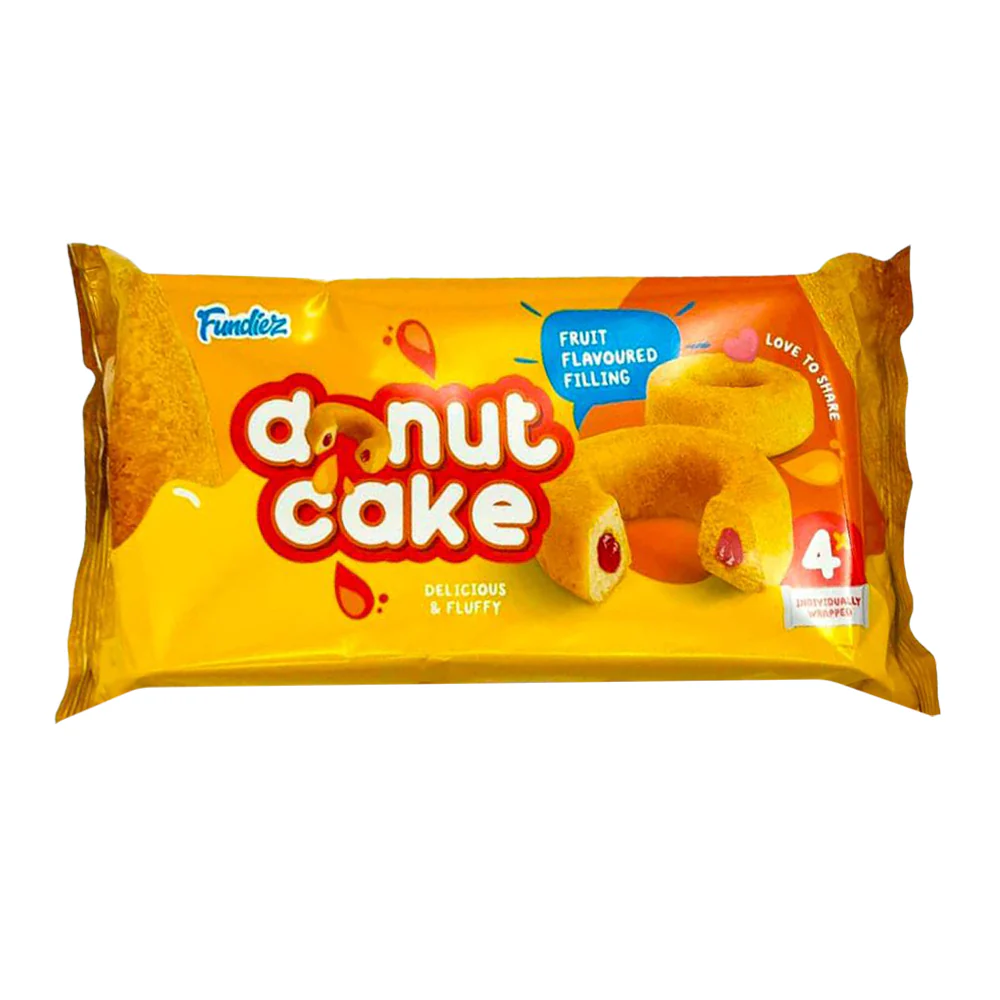 Fundiez Donut Cake Delicious, ciambelline ripiene di marmellata di frutta da 180g