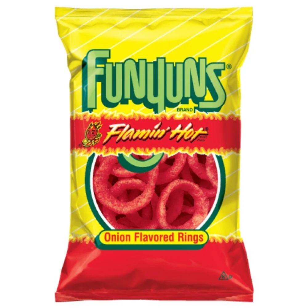 Funyuns Flamin' Hot, anelli di cipolla piccanti nel formato maxi da 163g
