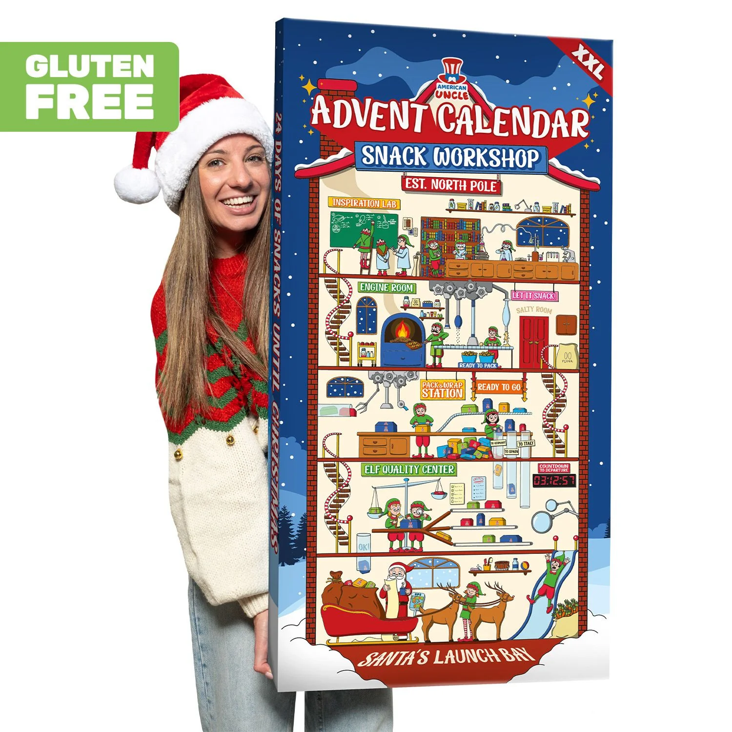 [GLUTEN FREE] Snack Workshop XXL, Calendario dell’Avvento XXL da oltre 24 snack dolci e salati senza glutine da tutto il mondo. - Image 2