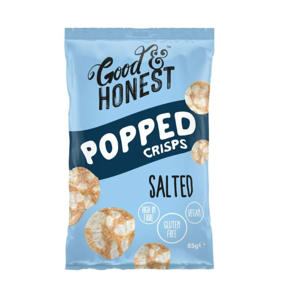 Good&Honest Popped Crisps Salted, patate salate alla soia da 23g