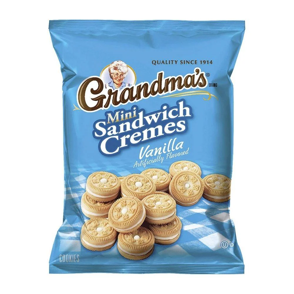 Grandma's Mini Sandwich Cremes Vanilla, biscotti alla vaniglia da 60g