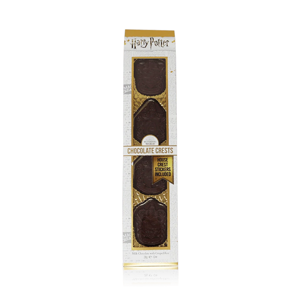 Harry Potter Chocolate Crests, barrette al cioccolato a forma di stemmi da 28g