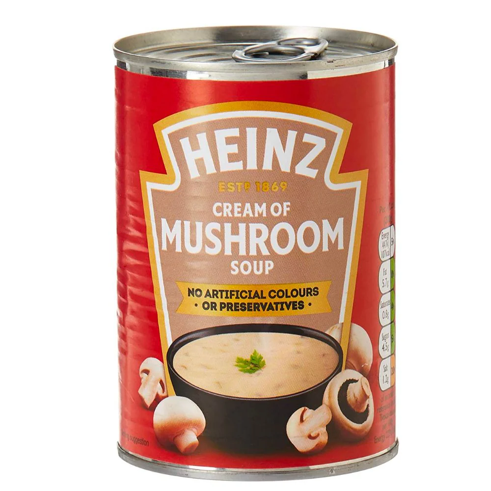 Heinz Cream of Mushroom Soup, zuppa di crema di funghi da 400g