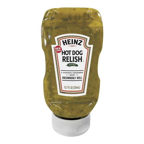 Heinz Hot Dog Relish Squeeze, confezione di condimento al cetriolo per hot dog da 375 ml