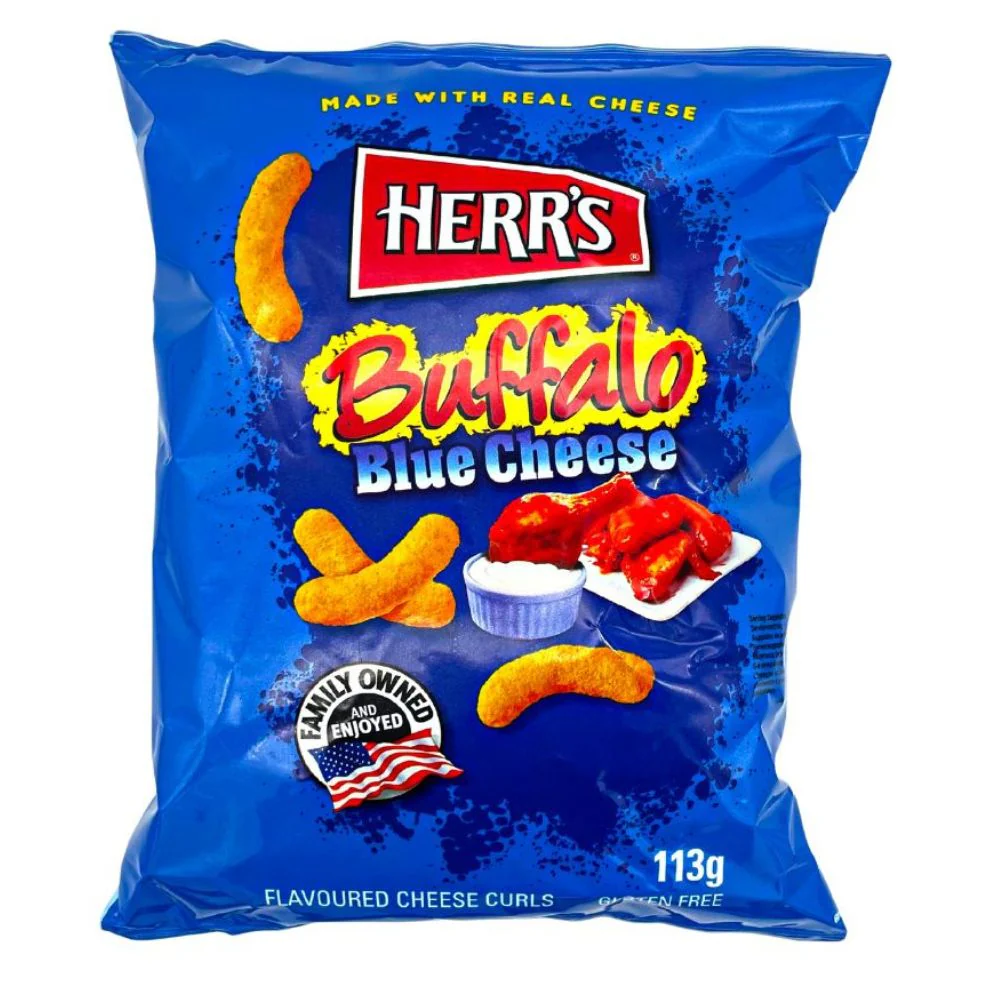 Herr's Buffalo Blue, patatine al formaggio e salsa al gusto buffalo da 113g
