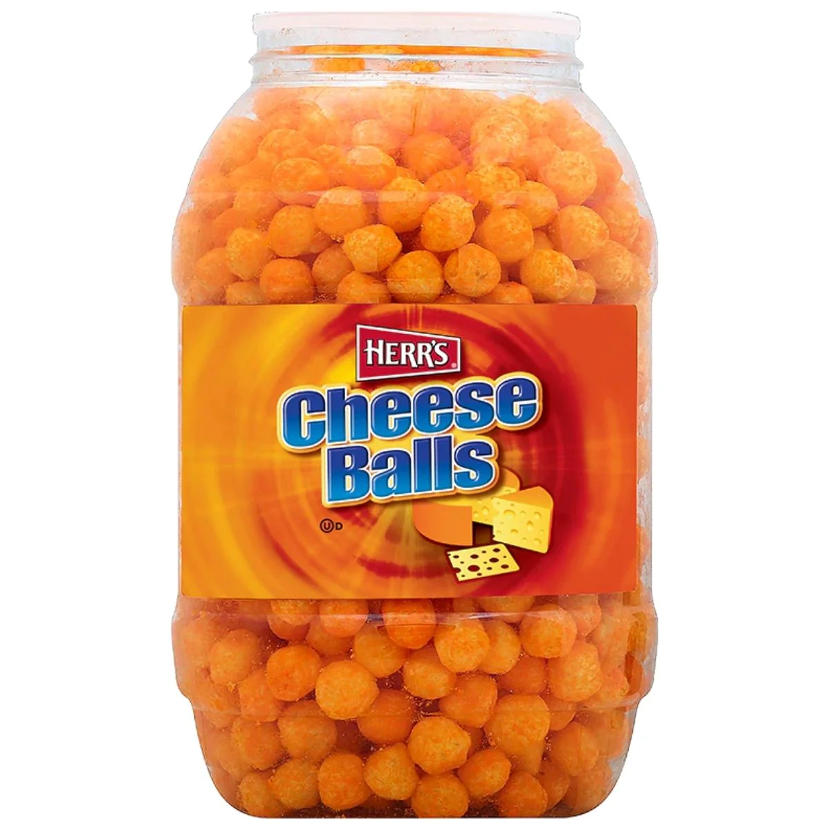 Herr's Cheese Balls, barattolo di patatine al formaggio da 482g