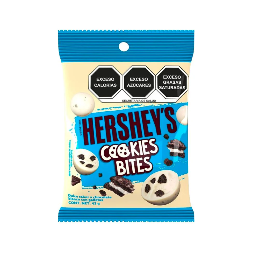 Hershey's Cookies Bites, cioccolatini di cioccolato bianco con pezzi di biscotto da 43g