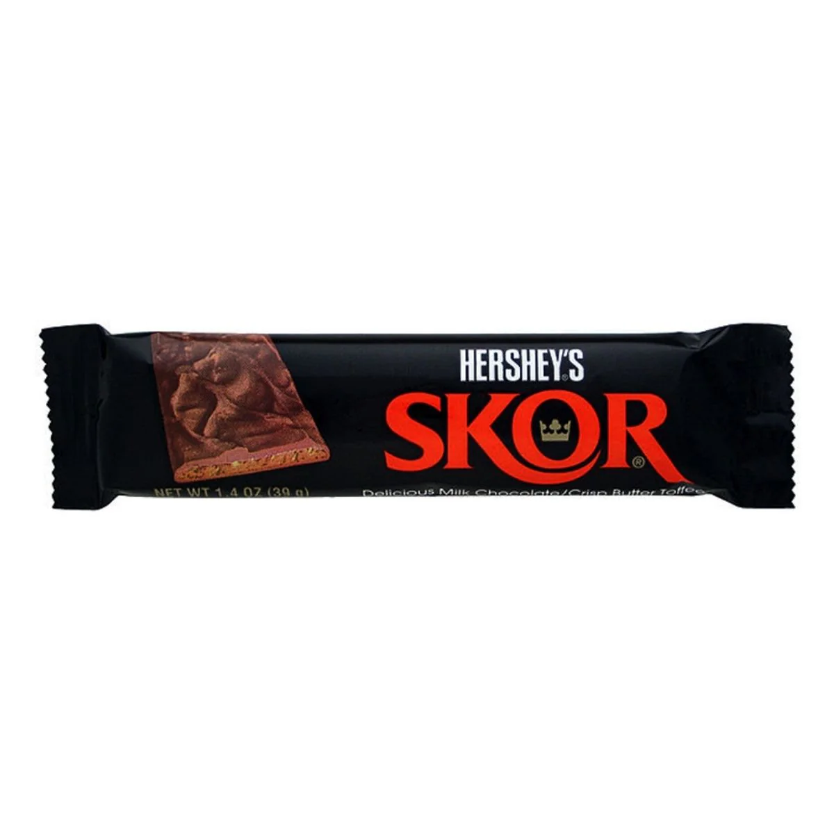 Hershey's Skor, barretta di cioccolato al latte con mandorle caramellate da 39g