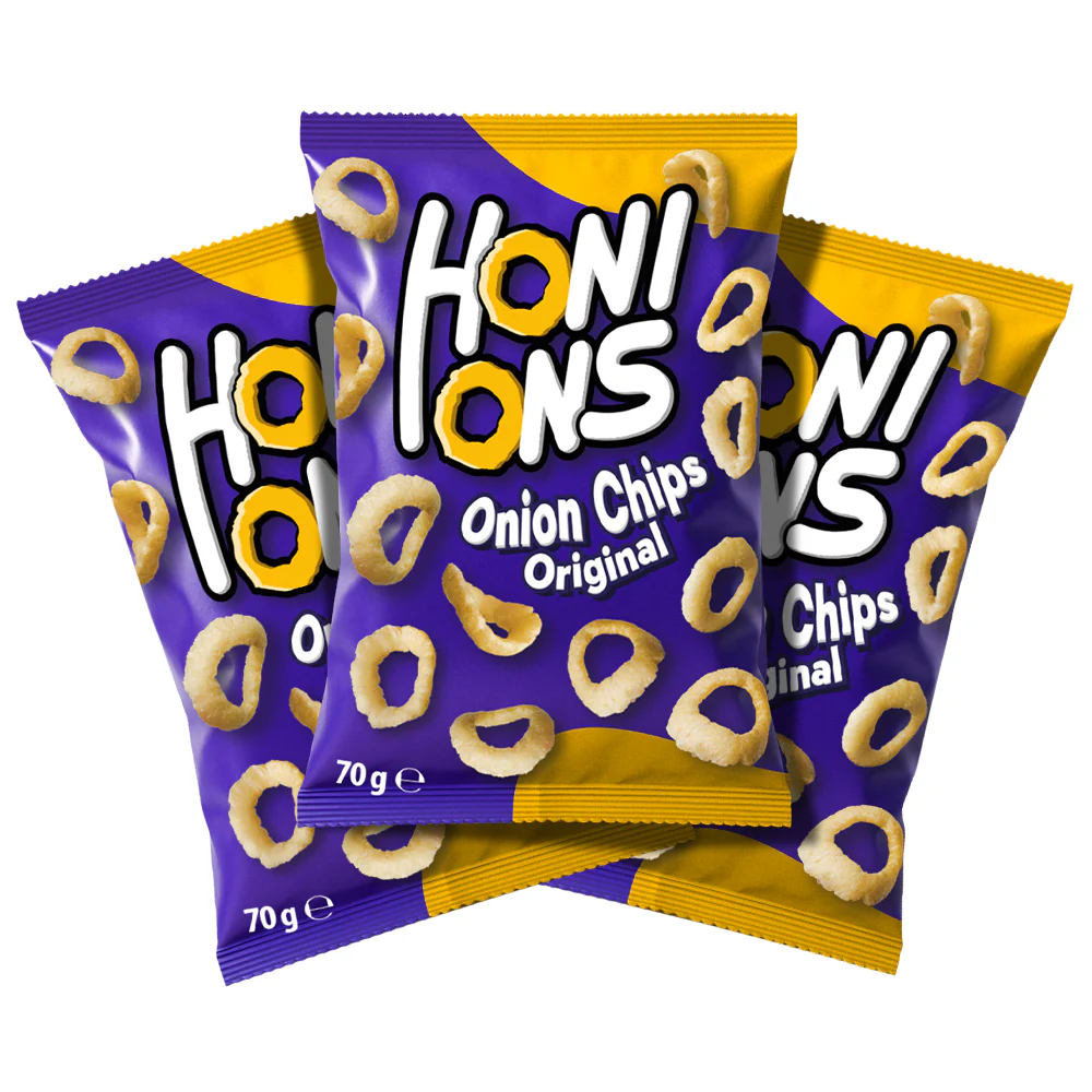 3x Honions Onion Rings, patatine alla cipolla da 70g