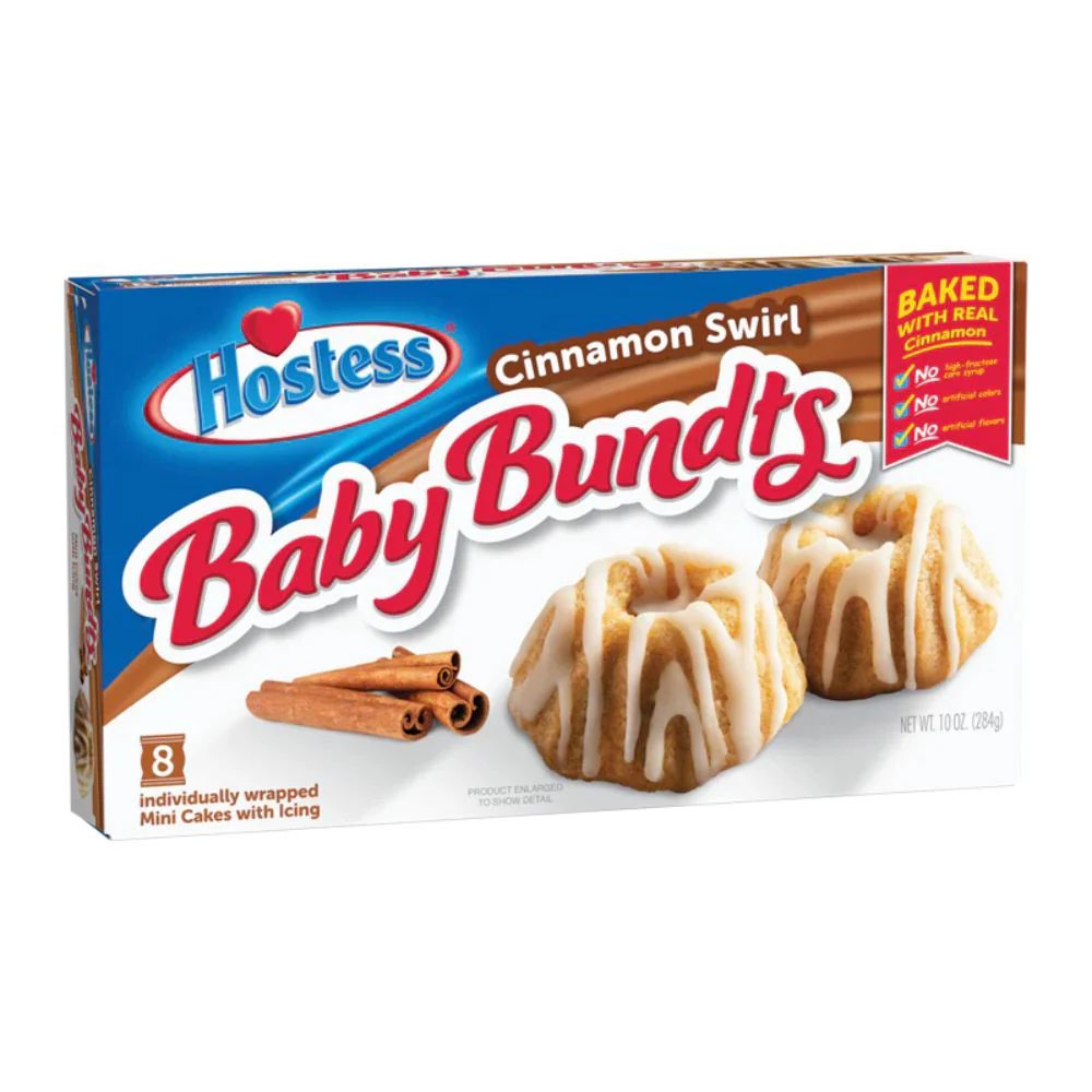 Hostess Baby Bundts Cinnamon Swirl, tortini alla cannella da 284g