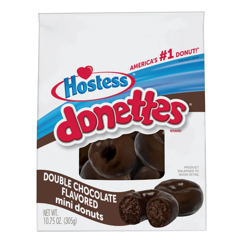 Hostess Donettes Double Chocolate Mini Donut, ciambelle al doppio cioccolato da 305g