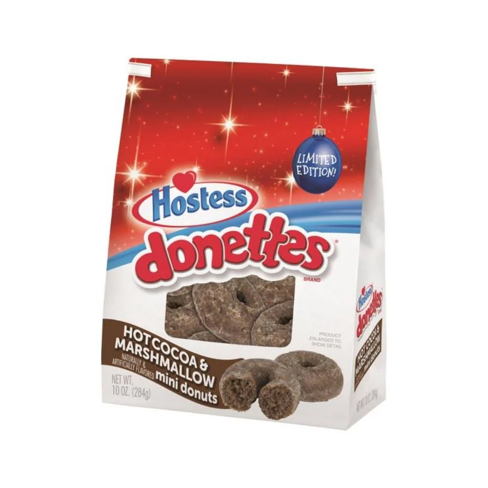 Hostess Donettes Hot Cocoa & Marshmallow, ciambelline al cacao ricoperte da marshmallow da 284g