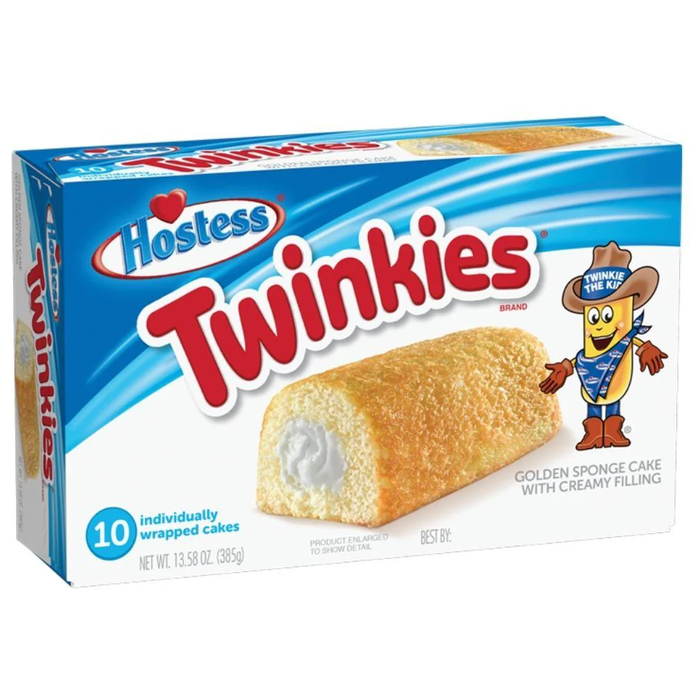 Hostess Twinkies, merendine al pan' di spagna e crema nel formato da 10 pezzi