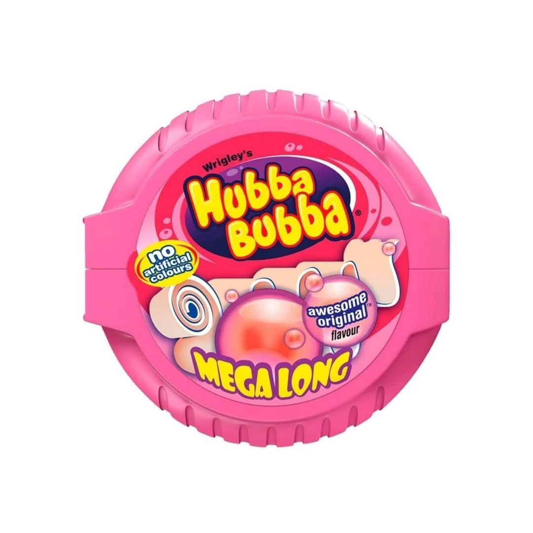 Hubba Bubba Francy Fruit Megalong Tape, chewing gum alla frutta da 56.7g