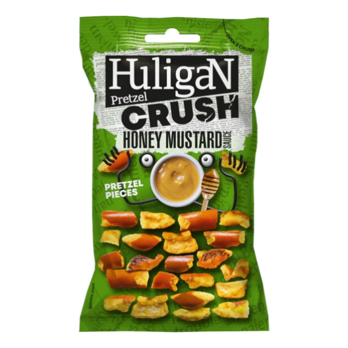 Huligan Pretzel Crush Honey Mustard, pretzel al miele e alla senape da 65g
