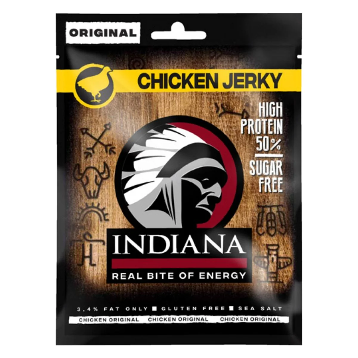 Indiana Beef Chicken Jerky, carne di pollo essiccata da 25g