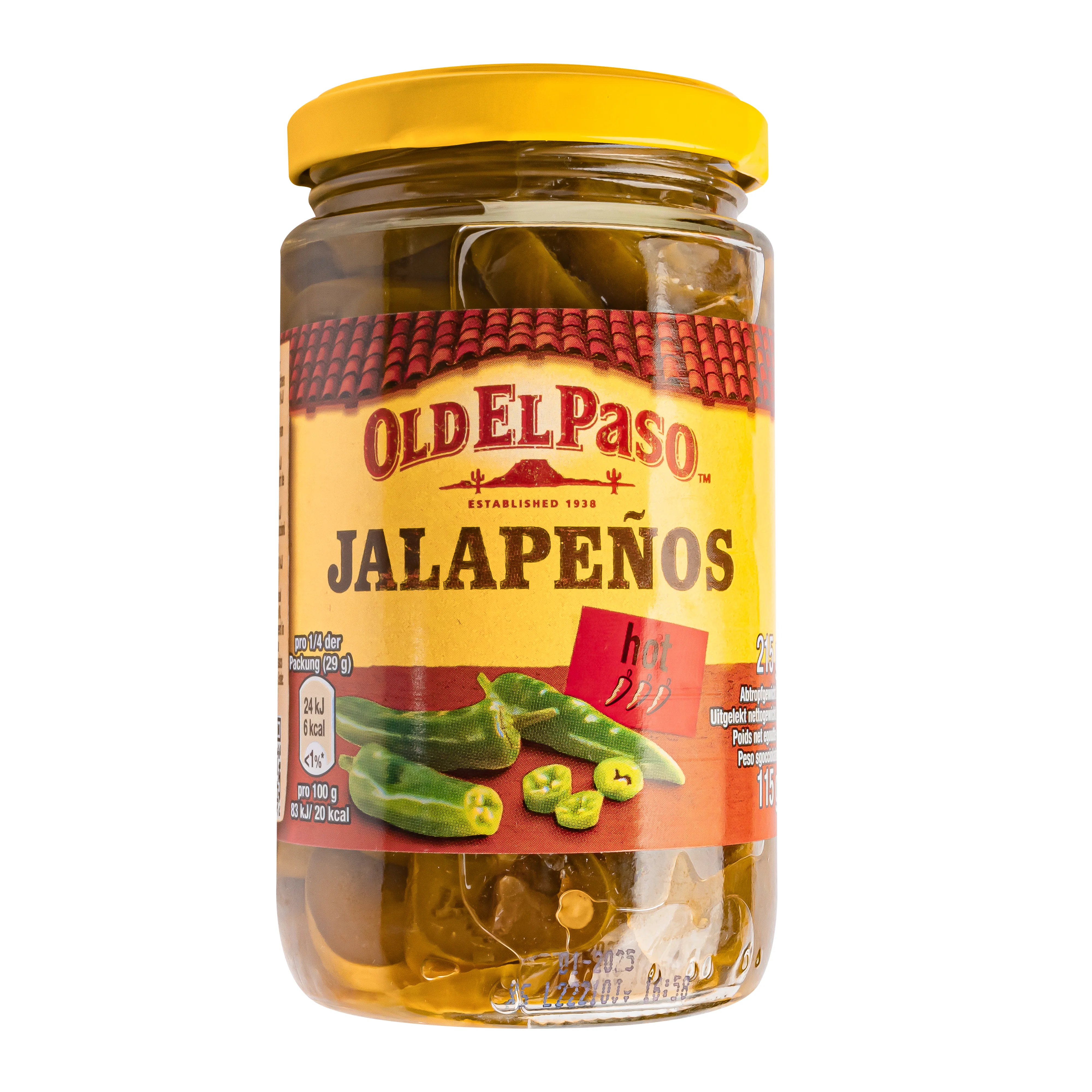 Old El Paso Jalapeños, peperoncini Jalapeños da 215g