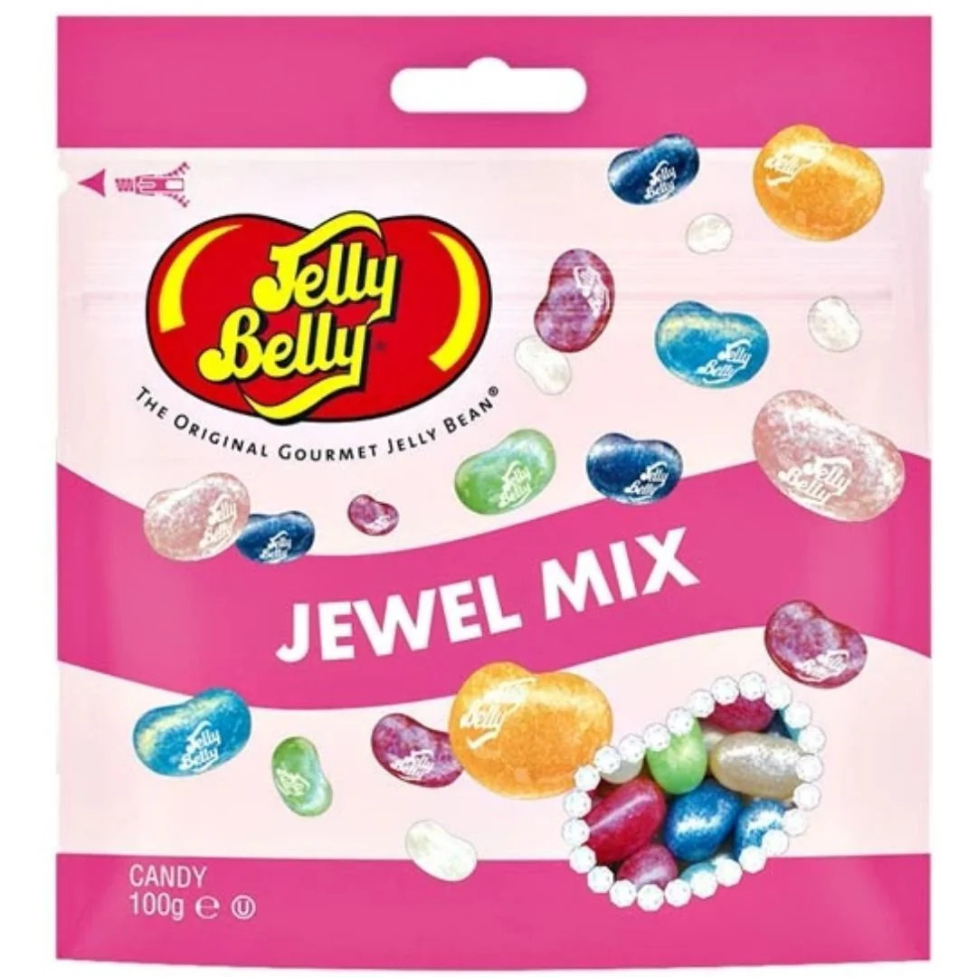 Jelly Belly Jewel Mix, caramelle luccicanti alla frutta da 70g