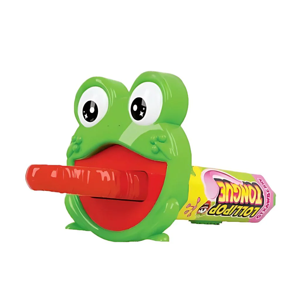 Johny Bee Frog Pop Strawberry Lollipop Tongue, lecca lecca al gusto di fragola da 10g