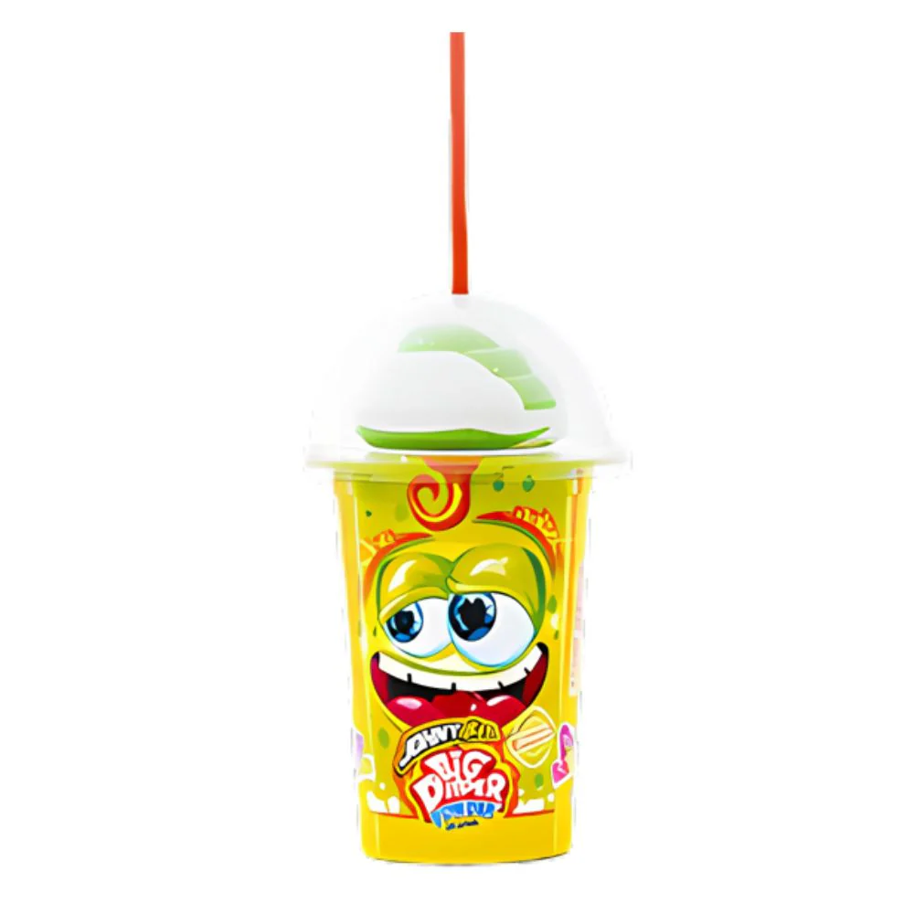 Johny Bee Green Apple Big Dipper Powder, lecca lecca con polverina al gusto di mela verde da 47g