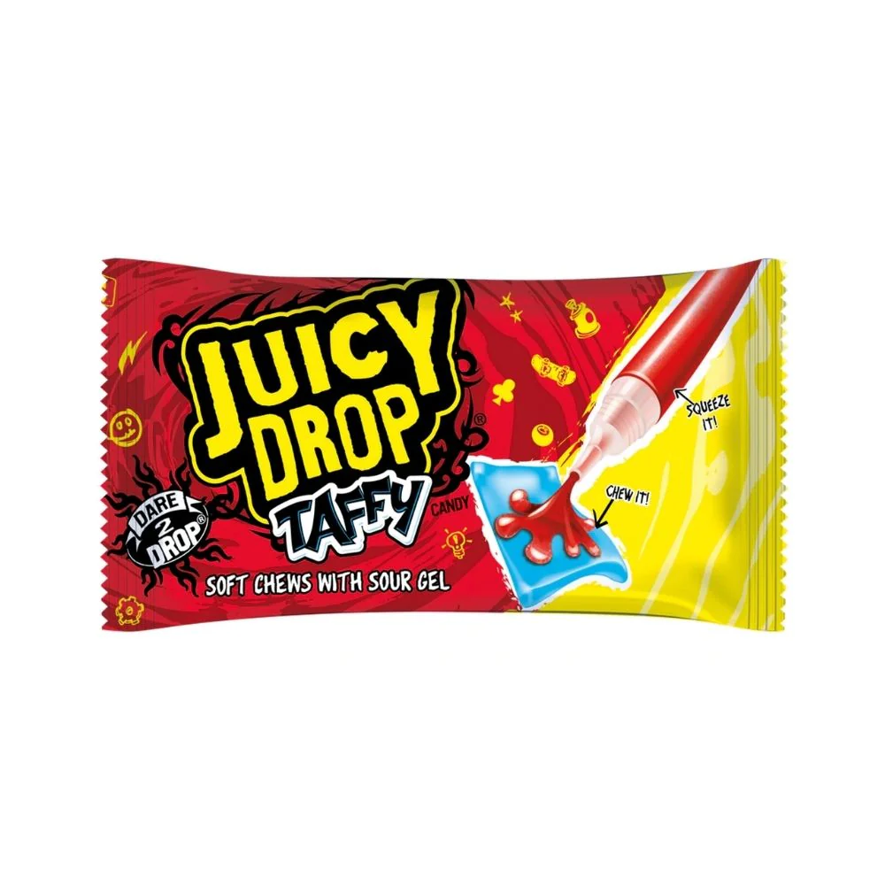 Juicy Drop Chew Strawberry Gel, caramelle gommose ai mirtilli con gel aspro alla fragola da 67g