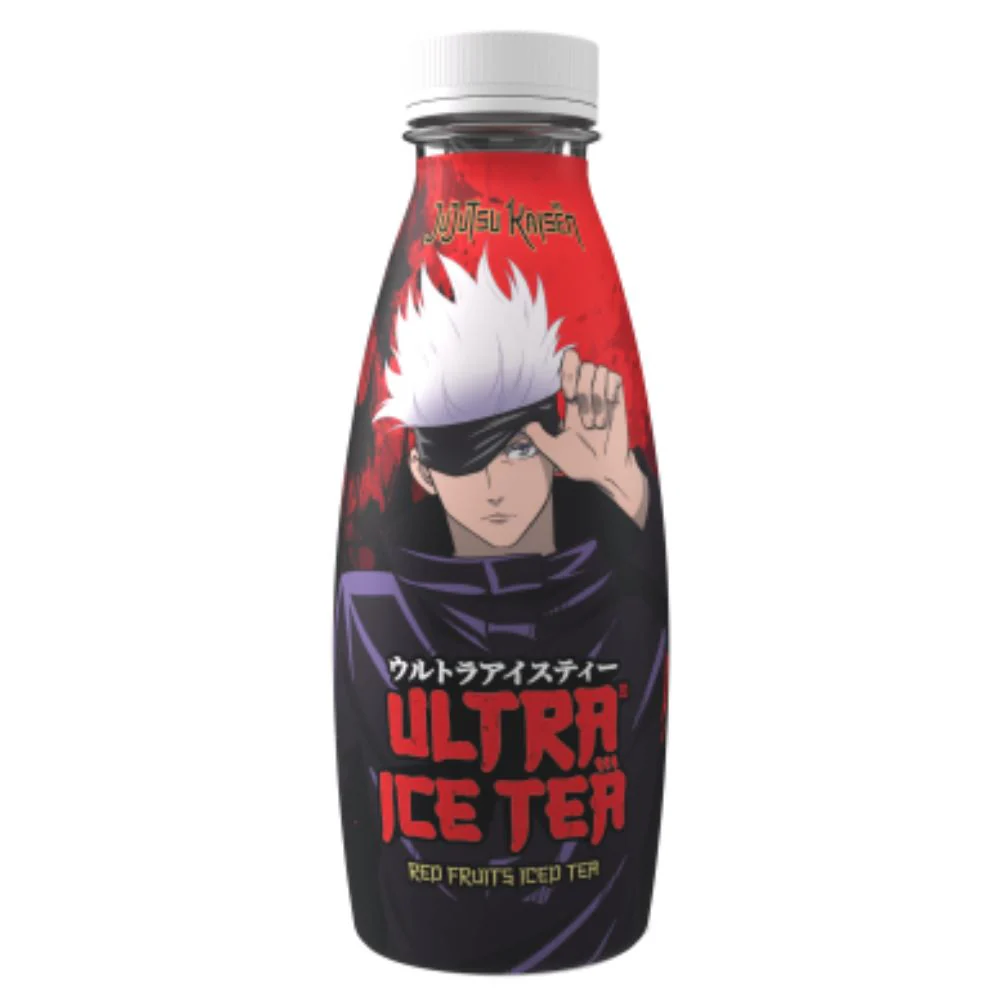 Jujutsu Kaisen Ultra Ice Tea Gojo, tè nero con succo di frutti rossi da 500ml