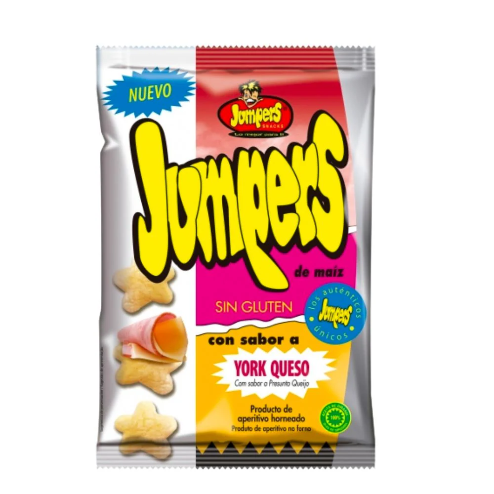 Jumpers York Queso, fiocchi di mais al gusto di formaggio e prosciutto da 100g