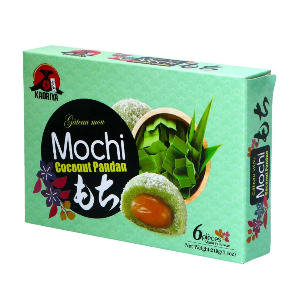 Kaoriya Mochi Coconut Pandan, mochi al gusto pandan al cocco da 210g