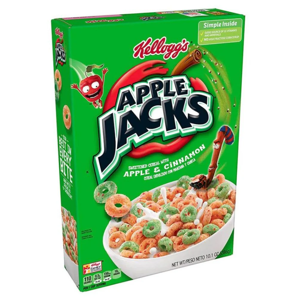 Kellogg's Apple Jack Cereal, cereali a mela e cannella da 286g