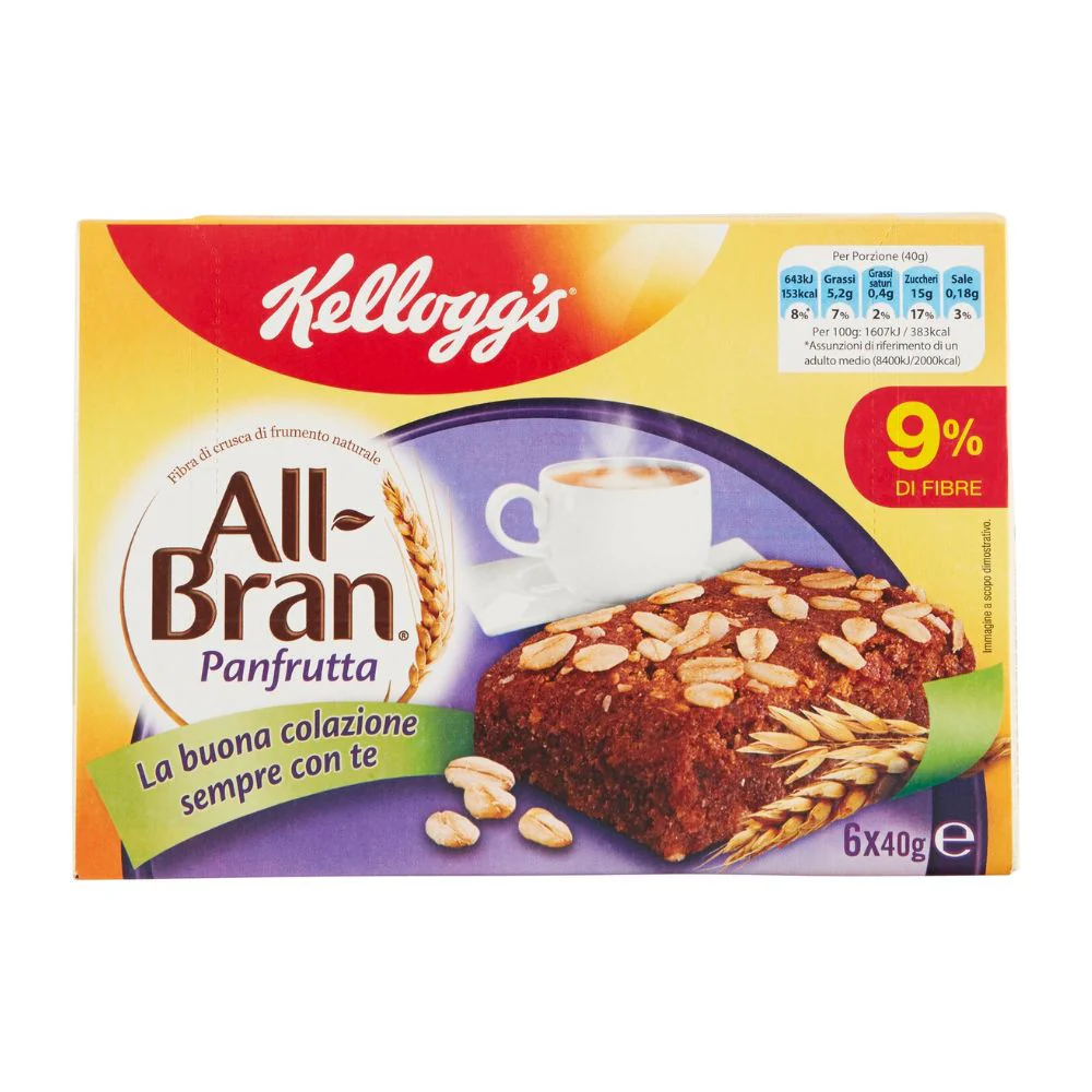Kellogg's Panfrutta, tortino di frumento con uva sultanina da 240g