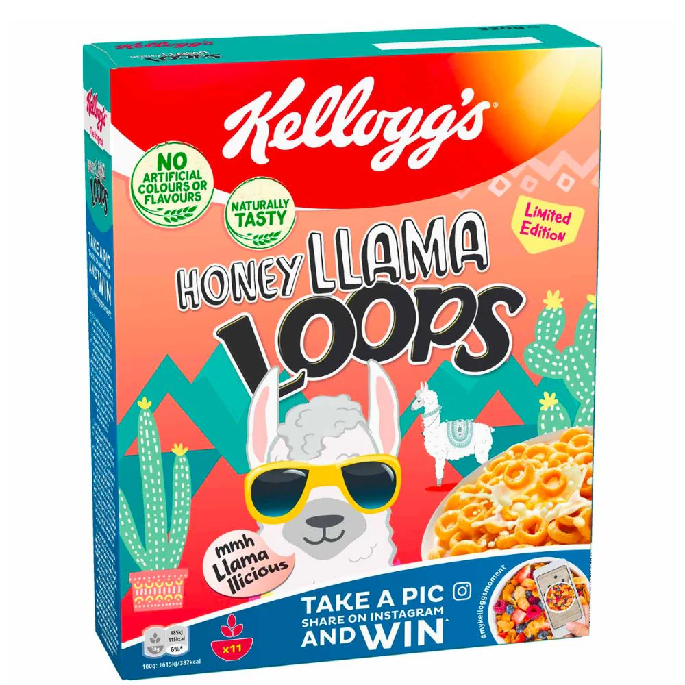 Kellogg's Honey Lama Loops, cereali al miele da 330g