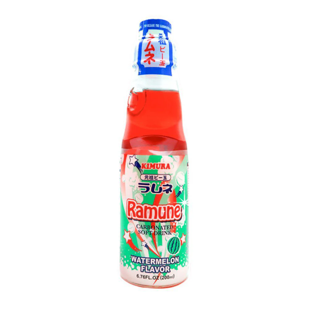 Kimura Ramune Anguria, bevanda al gusto di anguria da 200ml