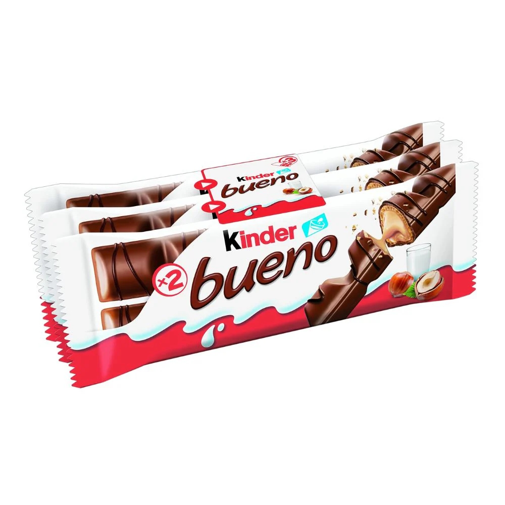 Kinder Bueno Big Pack, wafer farcito al latte e nocciole ricoperto di cioccolato al latte da 129g