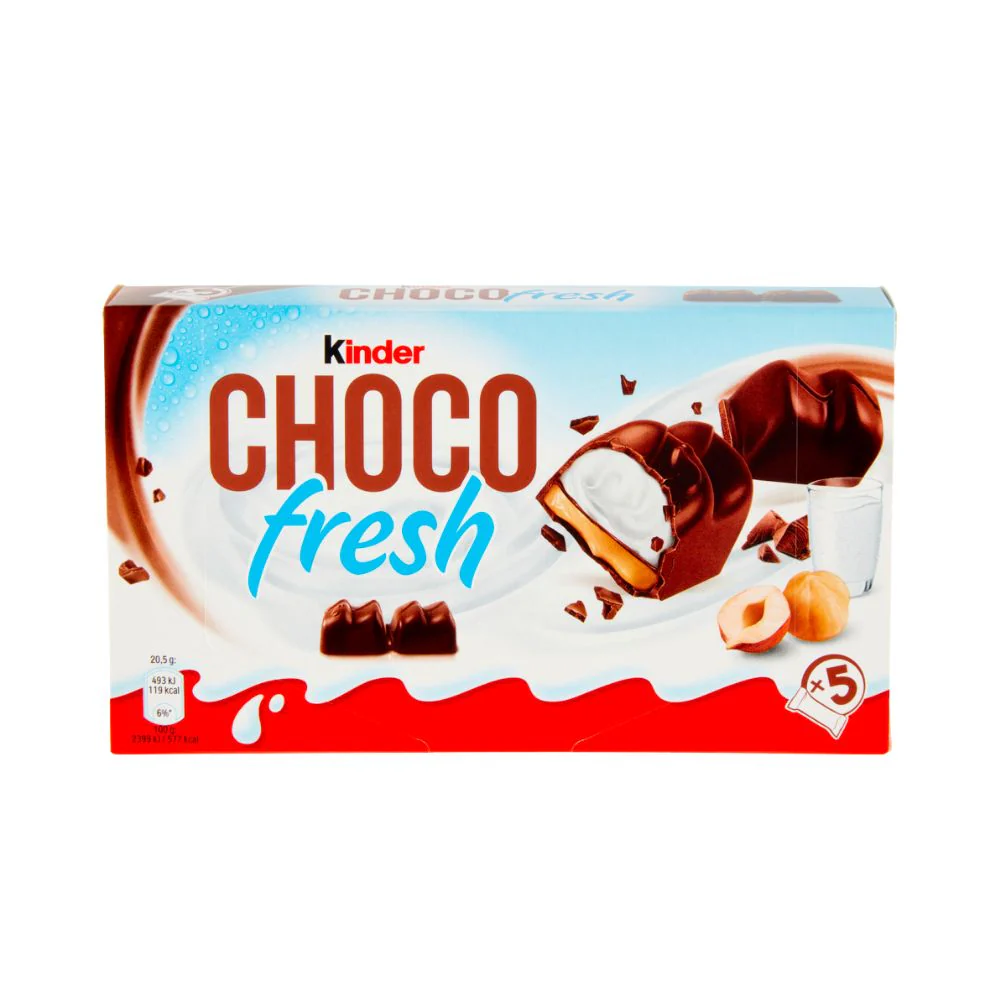 Kinder Choco Fresh, snack dolce al latte ricoperto di cioccolato da 102.5g