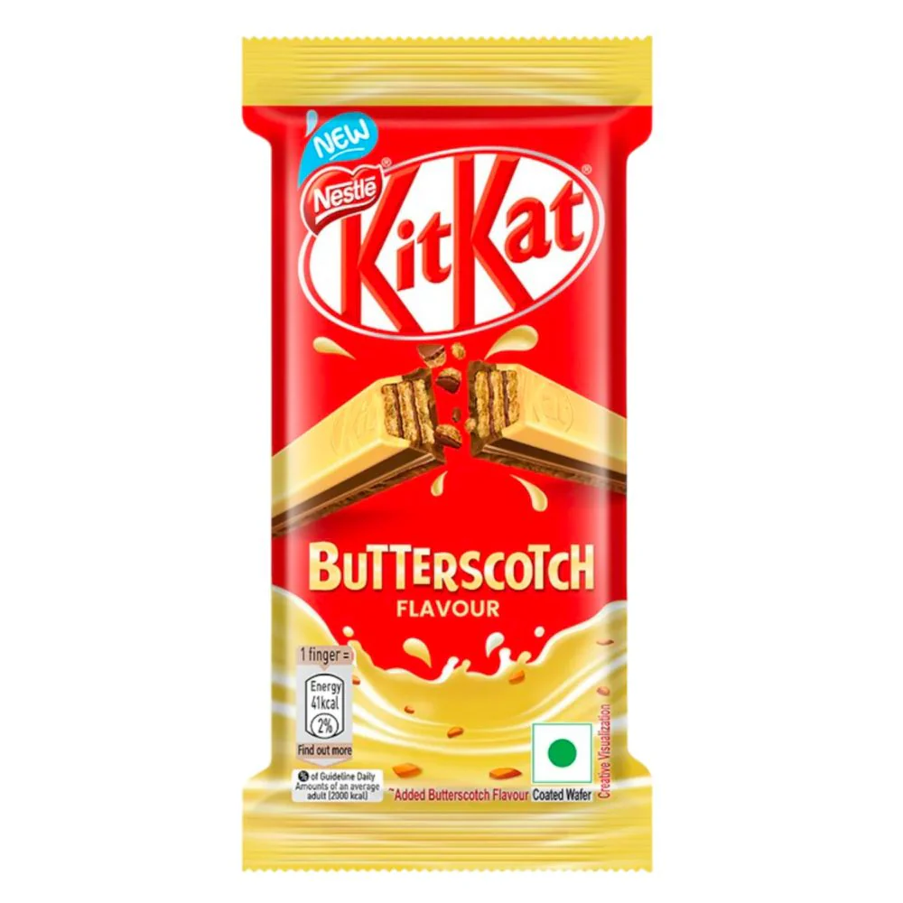 Kit Kat Butterscotch Flavour, wafer ricoperto di cioccolato al gusto Butterscotch da 28g