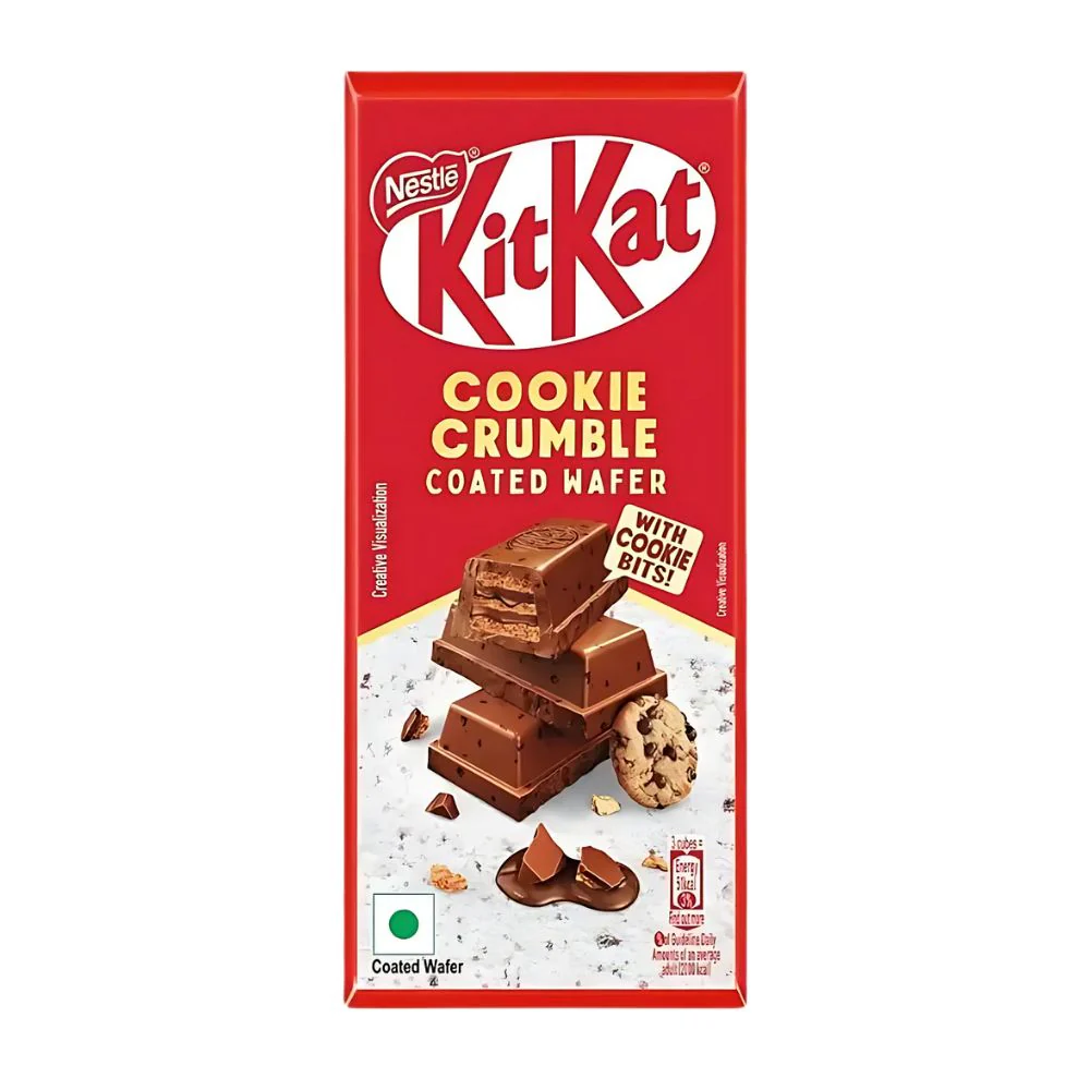 Kit Kat Cookie Crumble, wafer ricoperti di cioccolato con pezzi di biscotto da 50g