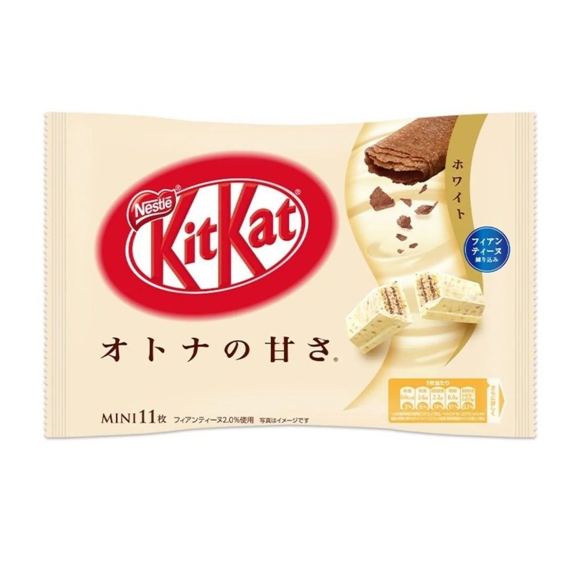 Kit Kat Mini White Chocolate, mini wafer ricoperti di cioccolato bianco da 124g