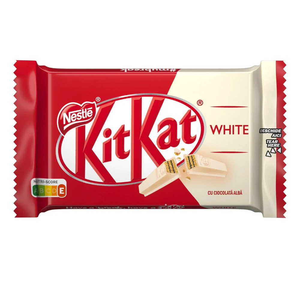 Kit Kat White, wafer ricoperto e ripieno di cioccolato bianco da 41.5g