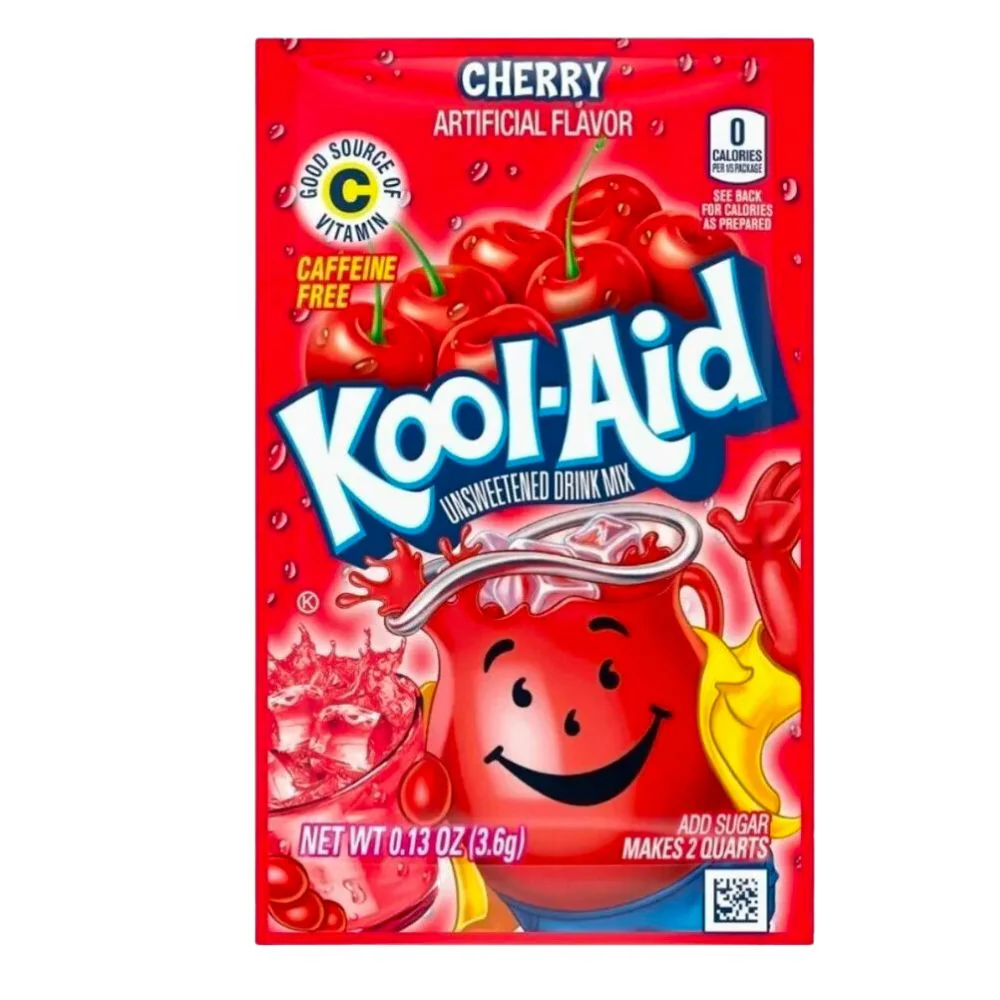 Kool Aid Cherry, preparato per bevande alla ciliegia da 3.6g