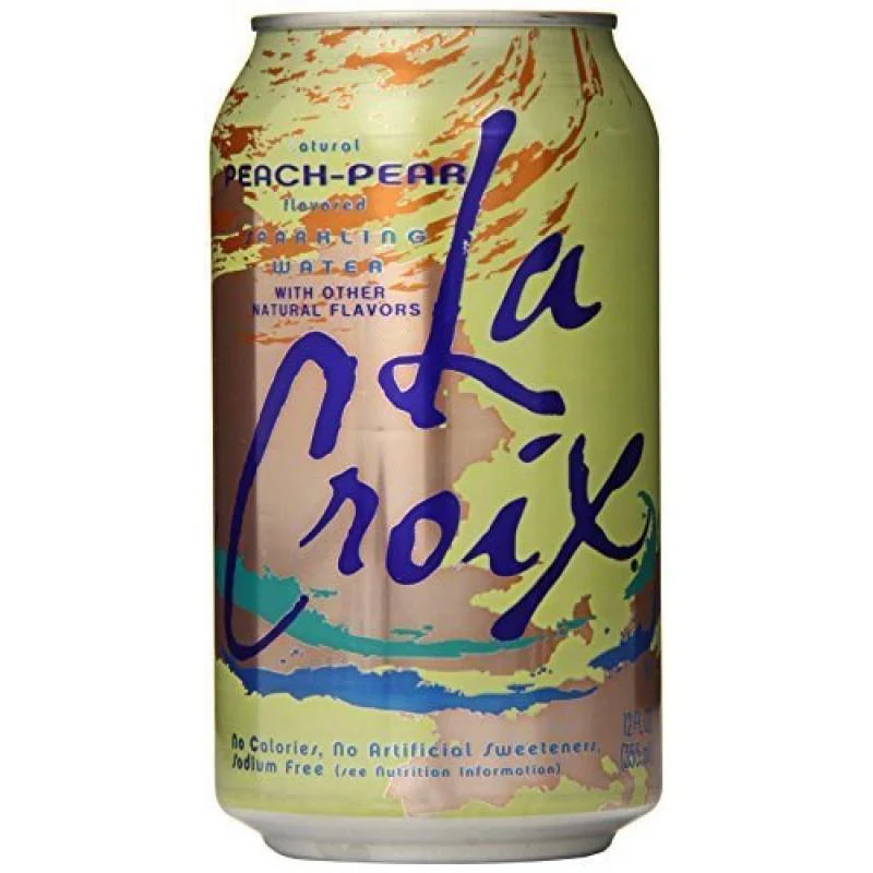 La Croix Peach-Pear, bevanda al gusto di pera e pesca da 355 ml