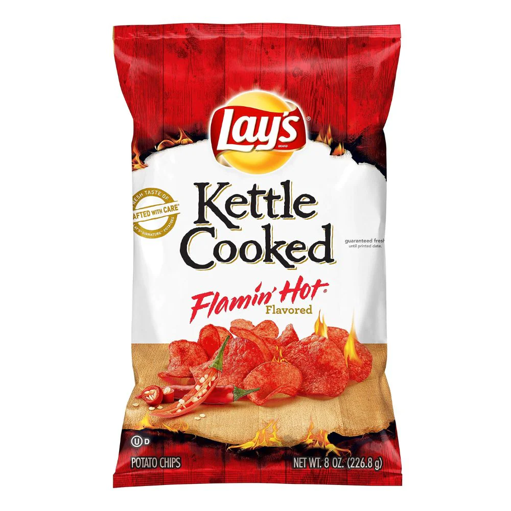 Lay's Kettle Cooked Flamin Hot, patatine al peperoncino piccante da 226.8g