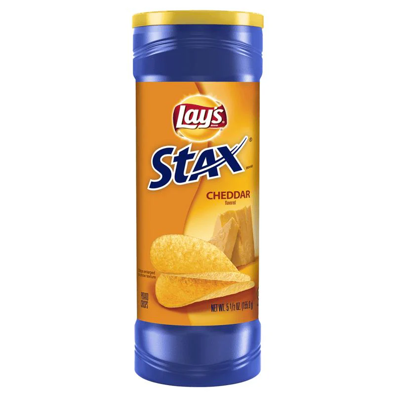 Lay's Stax Cheddar, patatine al formaggio cheddar da 155.9g