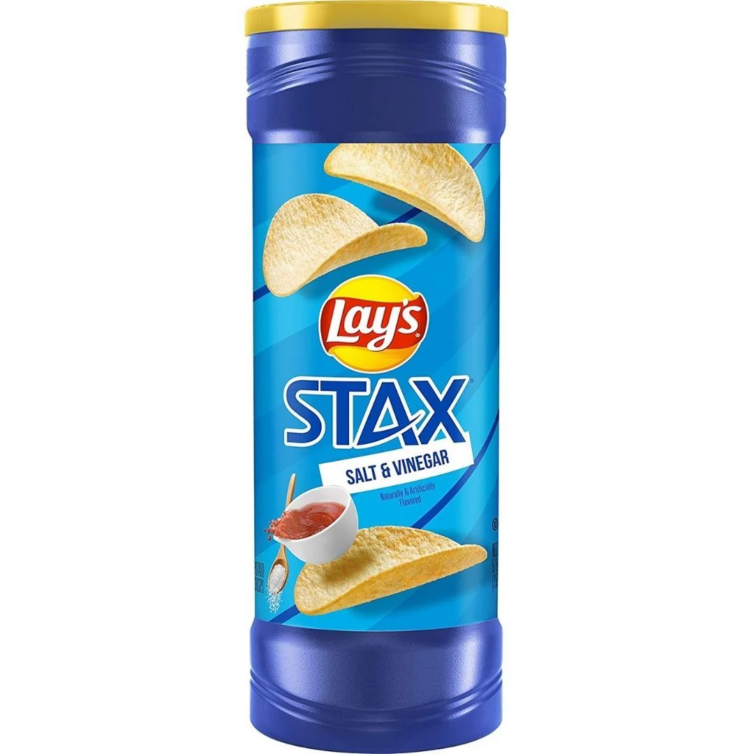 Lay's Stax Salt and Vinegar, patatine all'aceto da 155.9g