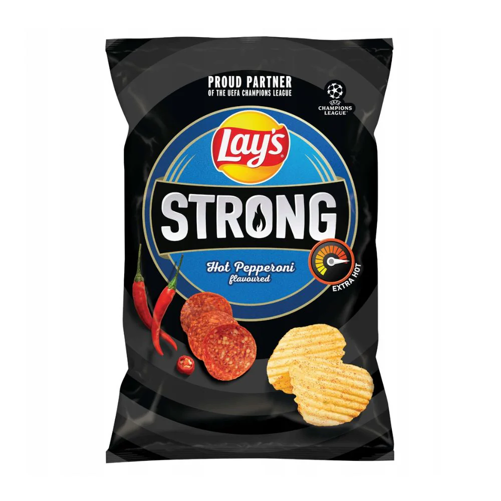 Lay's Strong Hot Pepperoni, patatine piccanti al gusto di salame da 130g