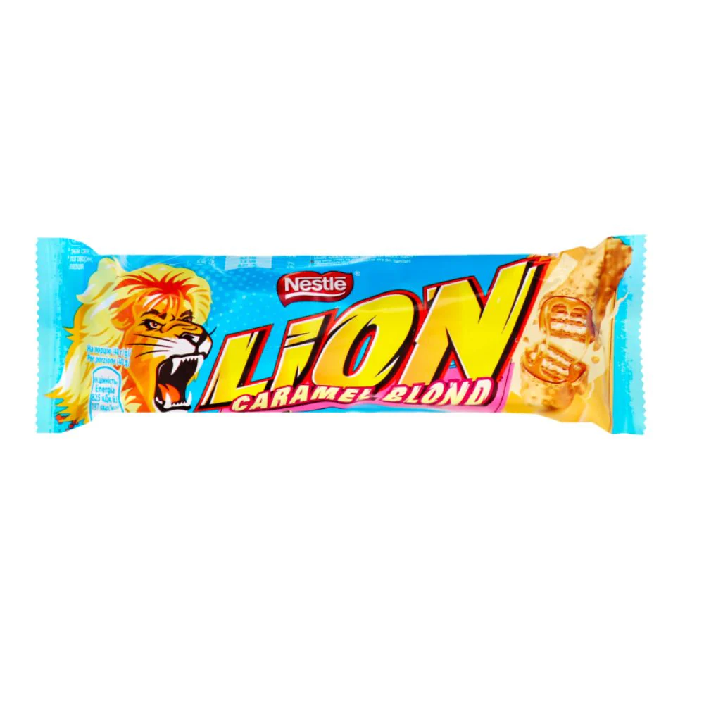 Lion Caramel Blond, wafer ripieno al caramello da 40g SCADENZA  30/04/23