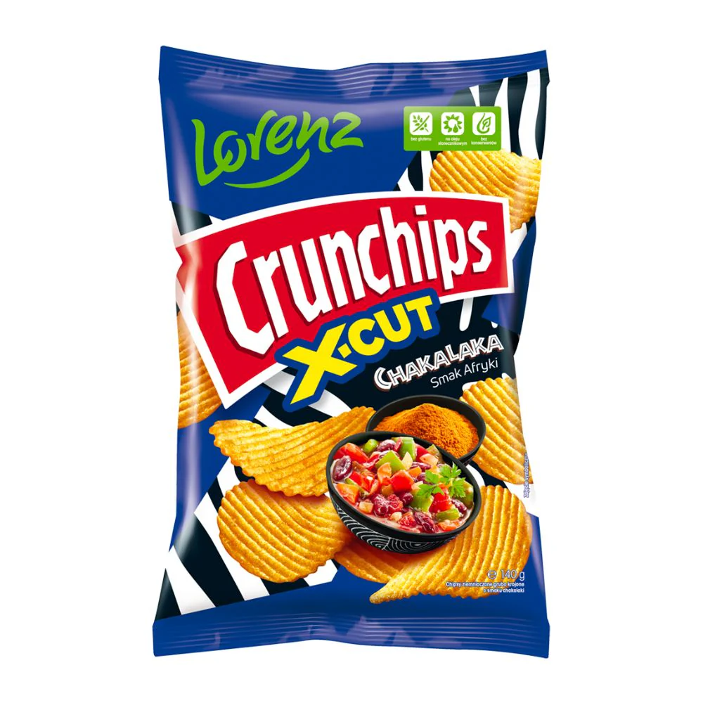 Lorenz Crunchips X Cut Chakalaka Smak Afryki, patatine al gusto di aromi africani da 140g
