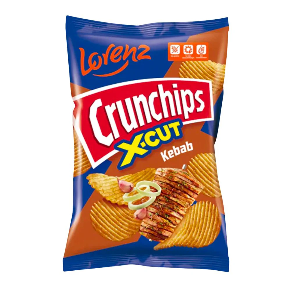 Lorenz Crunchips X-Cut Kebab, patatine al gusto kebab da 140g